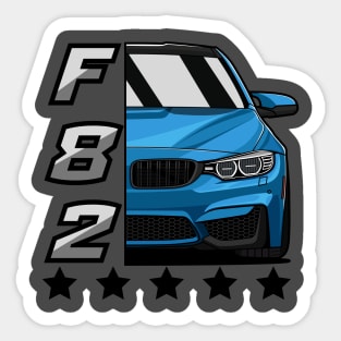 Blue M4 F82 Sticker